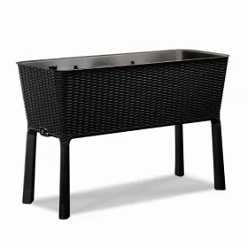   Keter Easy grow műrattan virágláda (magaságyás) - grafit szürke