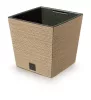 Prosperplast FURU SQUARE LOW ECO WOOD kaspó 24 cm naturo