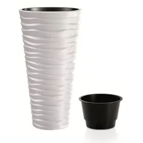 Prosperplast SAND SLIM virágcserép fehér 29,6 cm