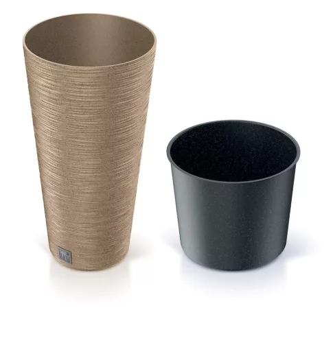 Virágcserép Prosperplast FURU SLIM ECO WOOD 30 cm, naturo