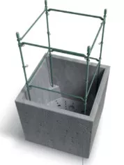 Virágcserép Prosperplast SIERRA CASE beton hatás 57,7 cm antracit