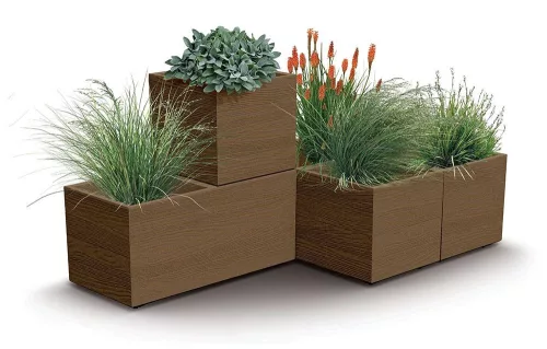 Virágcserep Prosperplast MADERA CASE eco fa 57,7 cm ,kávé barna