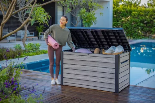 Kerti tároló Keter Deco 870 l storm grey