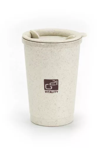 Ceașcă Eco G21 beECO Espresso 280 ml, culoare crem