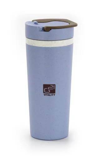 Cană ecologică G21 beECO Americano 450 ml, albastră