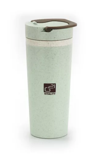Cană ecologică G21 beECO Americano 450 ml, verde