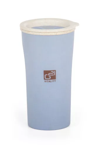 Cană ecologică G21 beECO Latte 450 ml, albastră