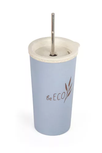 Cană ecologică G21 beECO Latte 450 ml, albastră