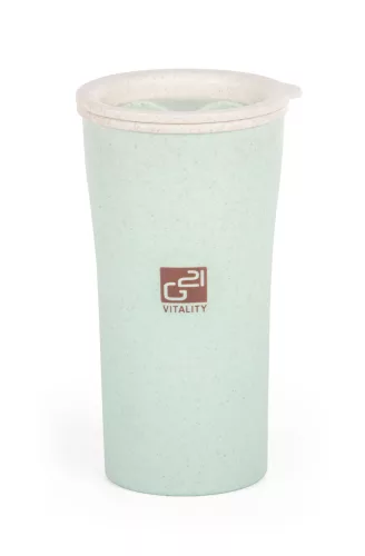 Cană ecologică G21 beECO Latte 450 ml, verde