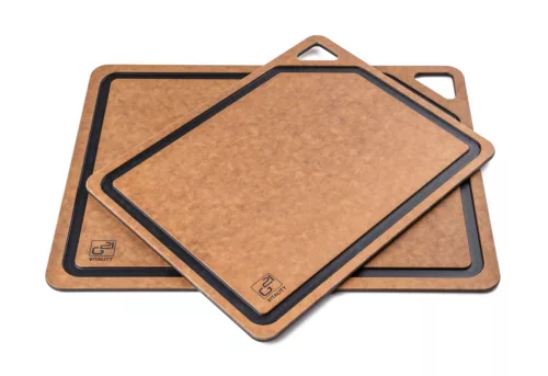 G21 CeluCut vágódeszka természetes cellulózból – 2 db-os készlet, barna
