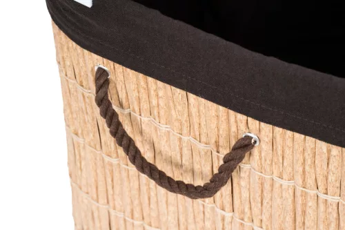 G21-es 150 literes szennyeskosár elválasztókkal, rattan utánzat, barna betéttel