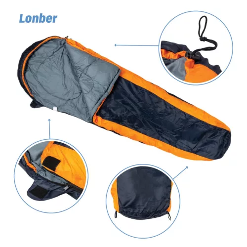 Schlafsack Acra Lonber 230 x 80/55 cm Mumienschlafsack