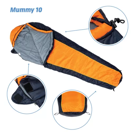Schlafsack Acra Mummy10 220 x 80/55 cm Mumienform