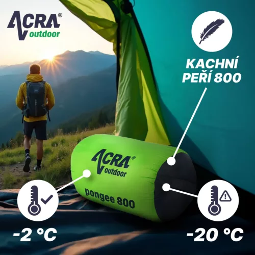 Schlafsack Acra Pongee 800 - 210 cm, Entendaunen