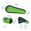Schlafsack Acra Pongee 800 - 210 cm, Entendaunen