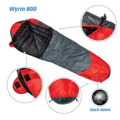 Schlafsack Acra Wyrm 800 - 225 cm, Entendaunen