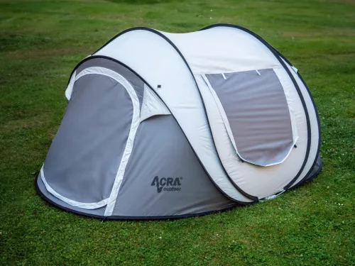 Acra Outdoor ST31 összecsukható sátor 2-3 fő részére - ezüst színű, elsötétítéssel