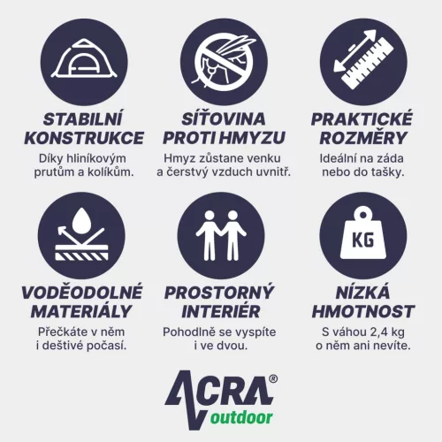 Acra ultrakönnyű sátor ST32 2 fő részére, zöld
