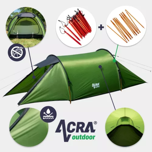 Acra ultrakönnyű sátor ST32 2 fő részére, zöld