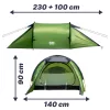 Acra ultrakönnyű sátor ST32 2 fő részére, zöld