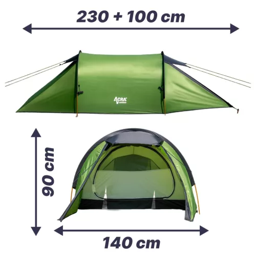 Acra ultrakönnyű sátor ST32 2 fő részére, zöld