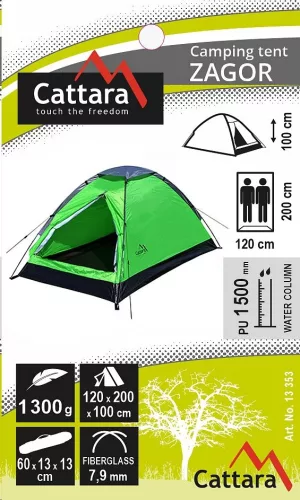 Cattara ZAGOR sátor 2 személyes 200 x 120 x 100 cm