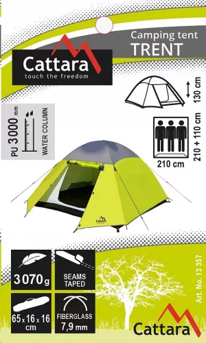 Cattara TRENT sátor kétréteges 3 személyes 210 x 110 x 210 cm