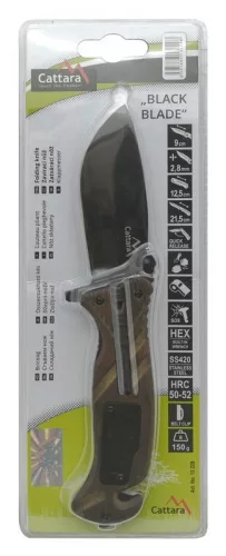 Cattara BLACK BLADE zsebkés 21,7 cm biztonsági zárral