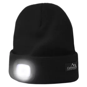 Cattara BLACK LED-es fejlámpa sapka USB-töltéssel
