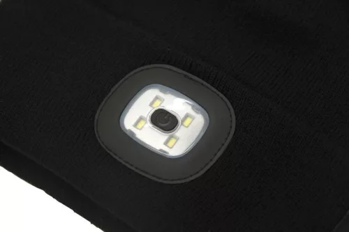 Cattara BLACK LED-es fejlámpa sapka USB-töltéssel