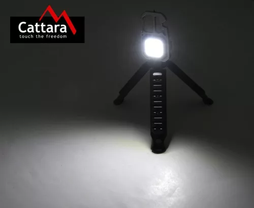 LED-es zseblámpa Cattara COB 600lm MULTI TRIPOD állvánnyal