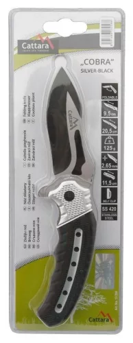 Cattara COBRA összecsukható kés (bicska) 20 cm, ezüst-fekete