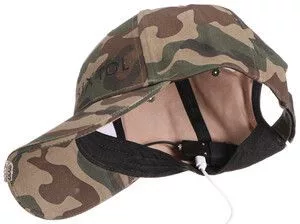 Sixtol LED siltes sapka B-CAP 25lm világítással, újratölthető, USB terepszínű