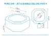 Marimex Pure Spa felfújható pezsgőfürdő - Jet & Bubble Deluxe HWS 4