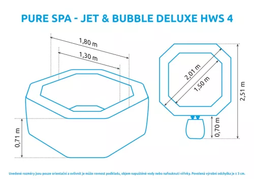 Marimex Pure Spa felfújható pezsgőfürdő - Jet & Bubble Deluxe HWS 4