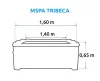 Felfújható pezsgőfürdő Marimex MSPA TRIBECA rögzített szerkezettel