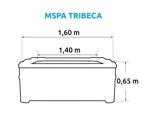 Felfújható pezsgőfürdő Marimex MSPA TRIBECA rögzített szerkezettel