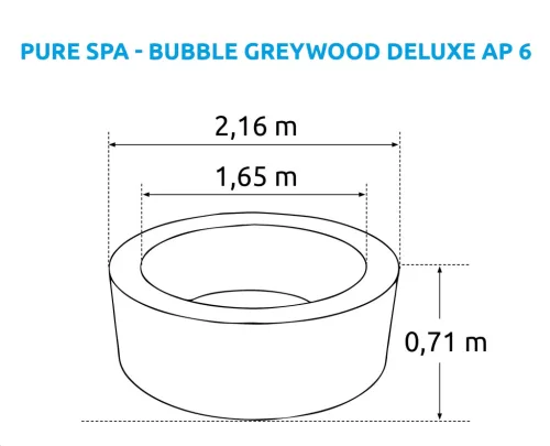 Marimex Pure Spa - Bubble Greywood Deluxe AP 6 felfújható pezsgőfürdő