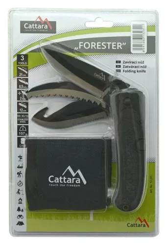 Cattara FORESTER összecsukható kés 3 az 1-ben 21 cm