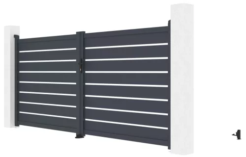 Kapu G21 Reno 350x158 cm kétszárnyú, antracit színű