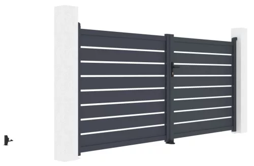 Kapu G21 Reno 350x158 cm kétszárnyú, antracit színű