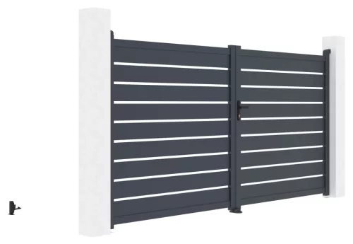 Kapu G21 Reno 350x176 cm kétszárnyú, antracit színű