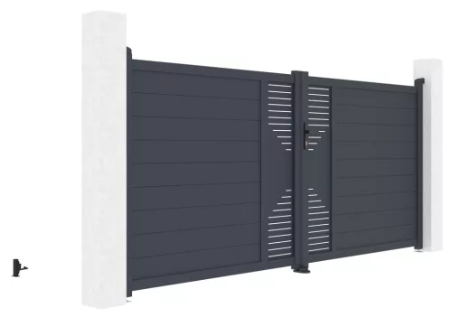 Kapu G21 Marion 350x158 cm kétszárnyú, antracit színű