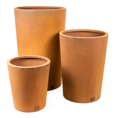 G21 Corten Round virágláda, 65 x 100 cm