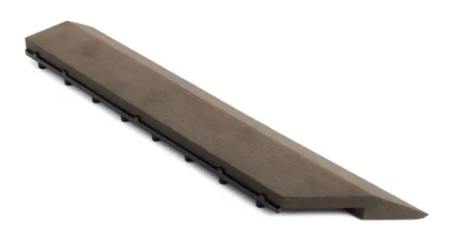 G21 Indiai teak átvezető profil a WPC burkolócsempékhez, 38,5 x 7,5 cm sarok (bal)