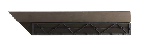 G21 Indiai teak átvezető profil a WPC burkolócsempékhez, 38,5 x 7,5 cm sarok (bal)