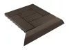G21 Indiai teak átvezető profil a WPC burkolócsempékhez, 38,5 x 7,5 cm sarok (bal)