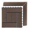 G21 Indiai teak átvezető profil a WPC burkolócsempékhez, 38,5 x 7,5 cm sarok (bal)