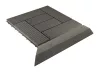 G21 Incana átvezető profil a WPC burkolócsempékhez, 38,5 x 7,5 cm sarok (bal)