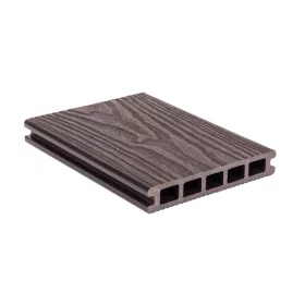 G21 Terrassenplatte 2,5 x 14,8 x 400 cm, Dunkles Holz, WPC